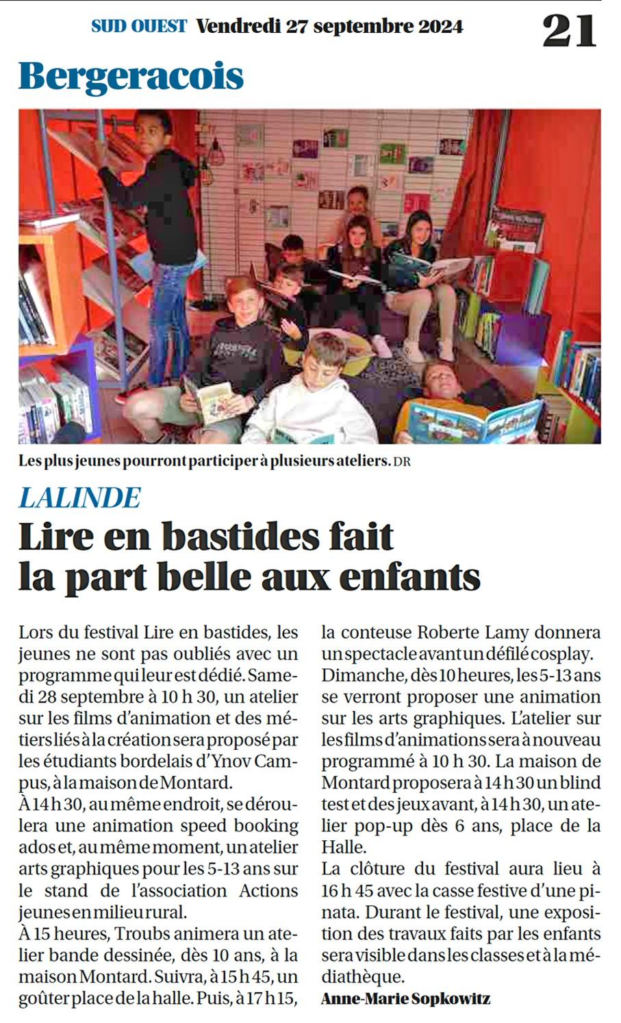 Sud ouest 27 09 2024